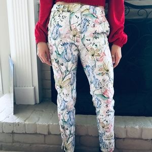 Flower Print Pants